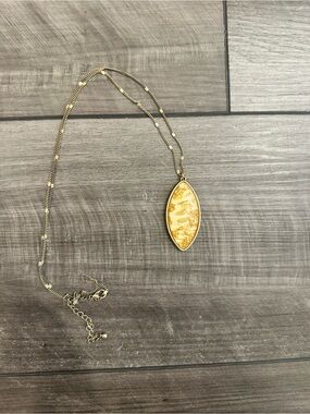 Gold Marquise Pendant Necklace - Women Jewelry